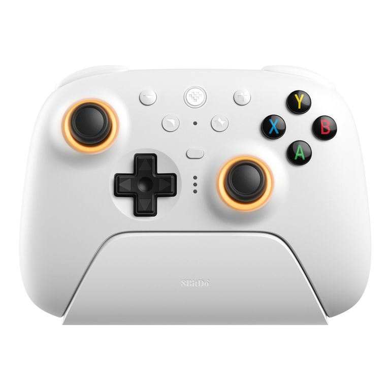 8BITDO Control inalámbrico Ultimate 2 con joystick TMR para Windows y Android - Blanco