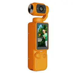 RENVMEXY - Cámara para Vlogs Q7 1080P Lente giratorio 180° Luz relleno Autoenfoque Type-C