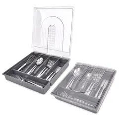 AIZO - Organizador de cubiertos de cocina Tapa Antipolvo