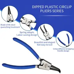 DANMI - Juego de 4 alicates para anillos de seguridad internos y externos