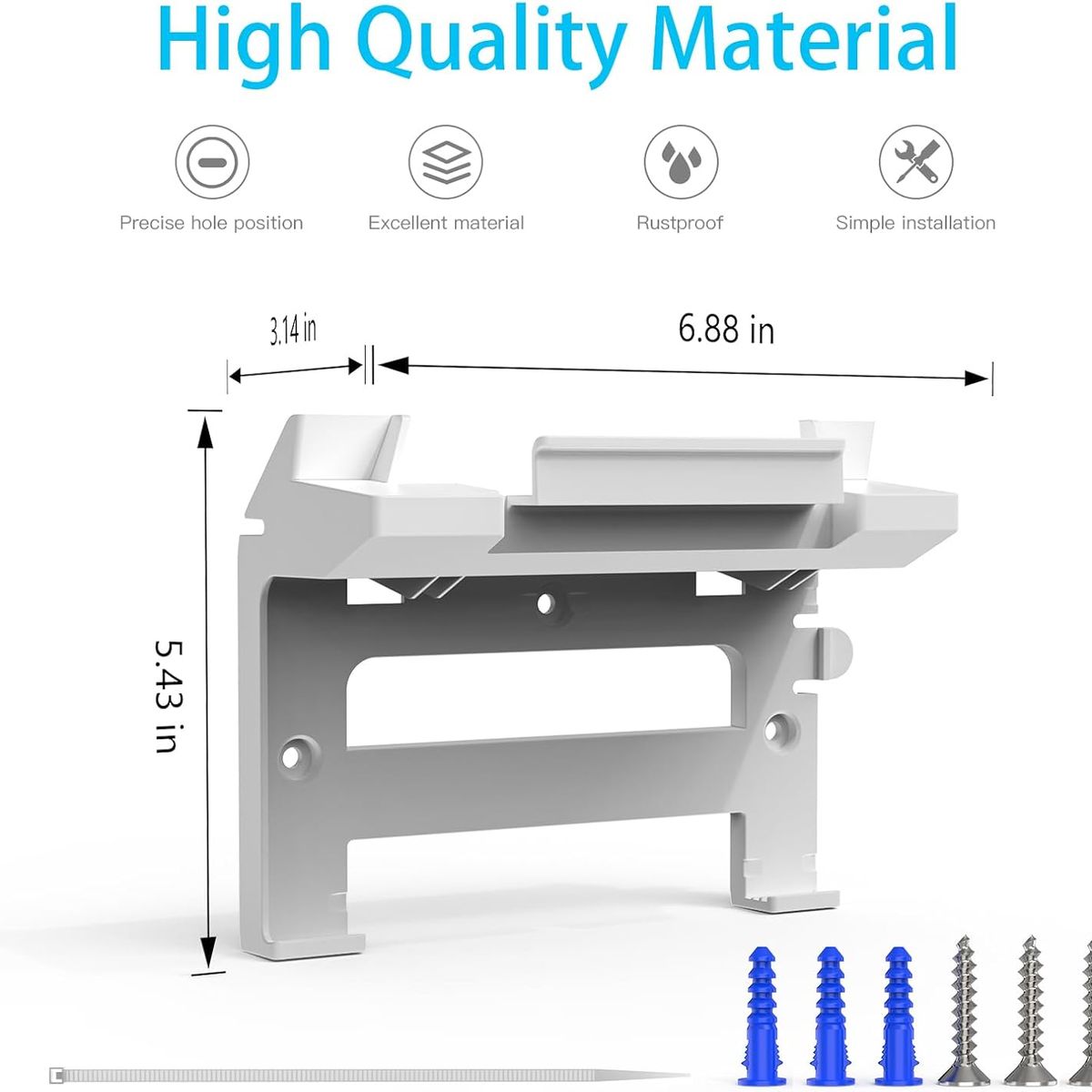 KUANGYE - Soporte Pared Para Router Compatible Con Starlink Gen3 V4 Blanco Plast Abs