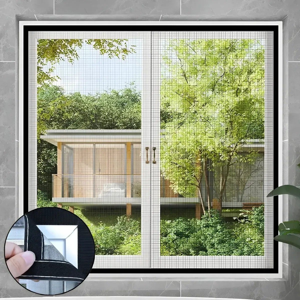 KUANGYE - Set 2 Malla Mosquitera Tul Anti Mosquito Ventana 100x100cm
