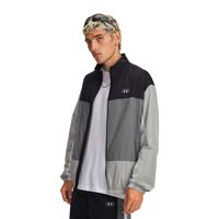 Poleron UA Icon Woven Track Full Zip Negro Hombre