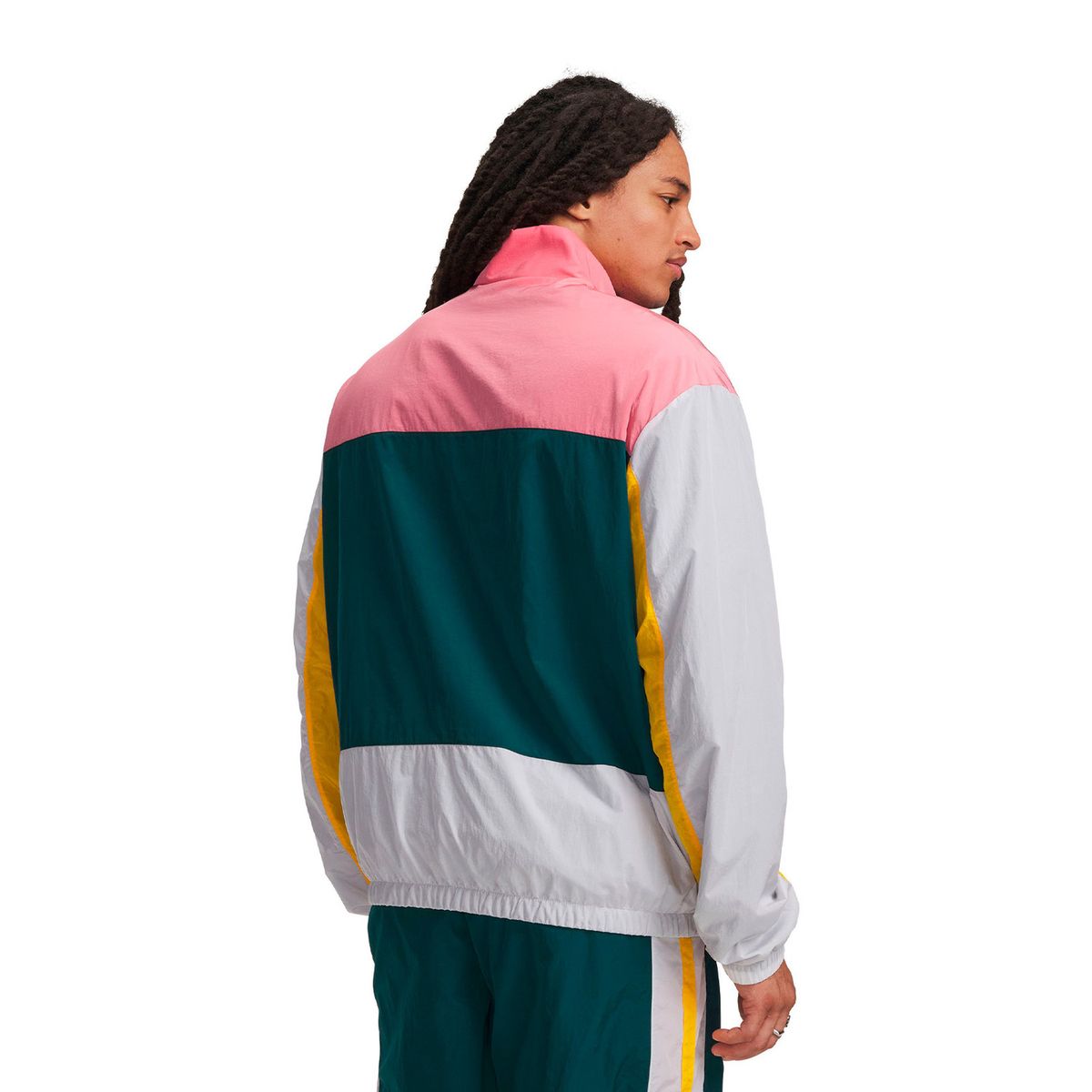 UNDER ARMOUR - Poleron UA Icon Woven Track Full Zip Rosado Hombre UNDER ARMOUR