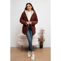 LIKE SHOP - Chaqueta Mujer Reversible Peluda Invierno Calidad Premium 6072