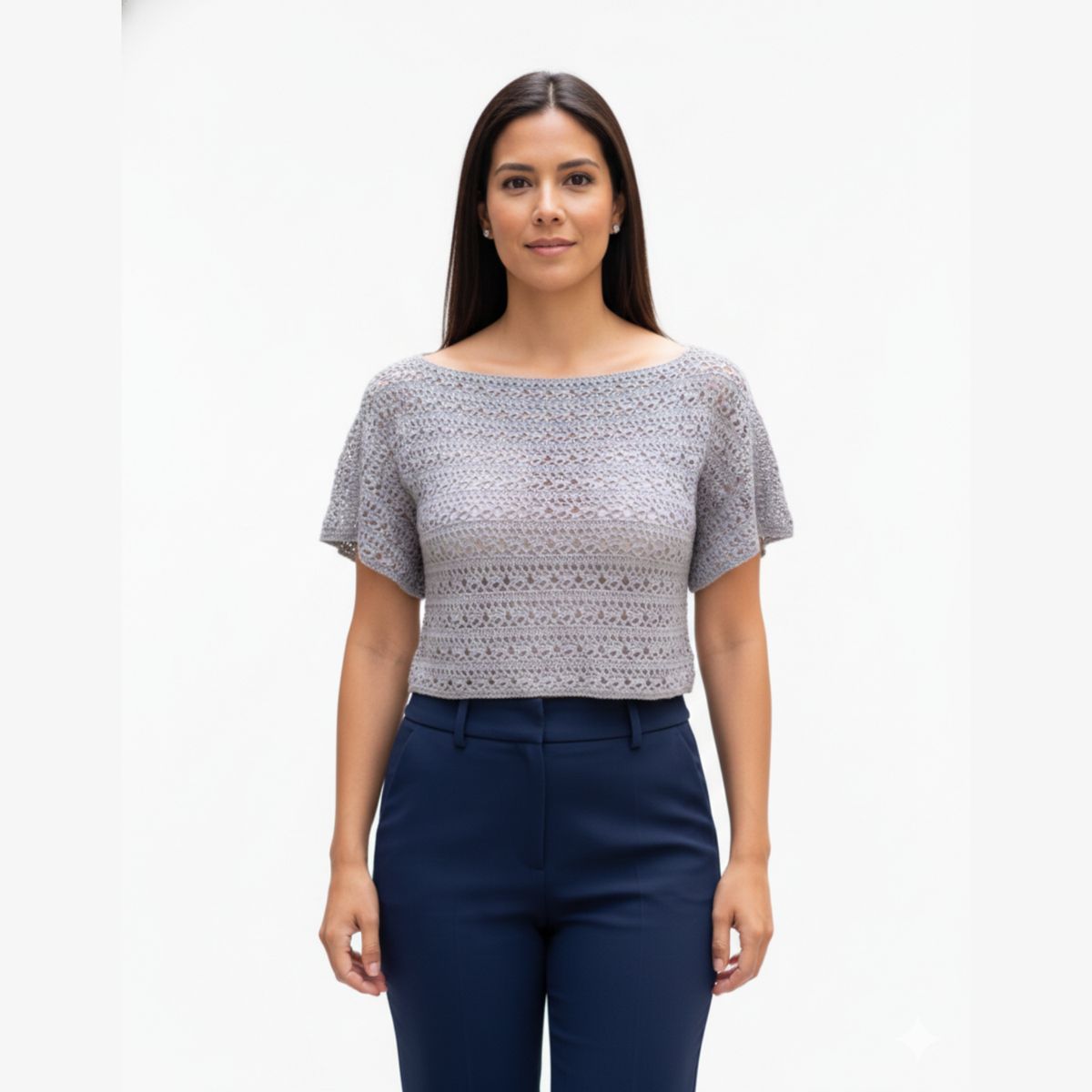 LUCYTA CREACIONES - Polera de Mujer Tejida a Crochet