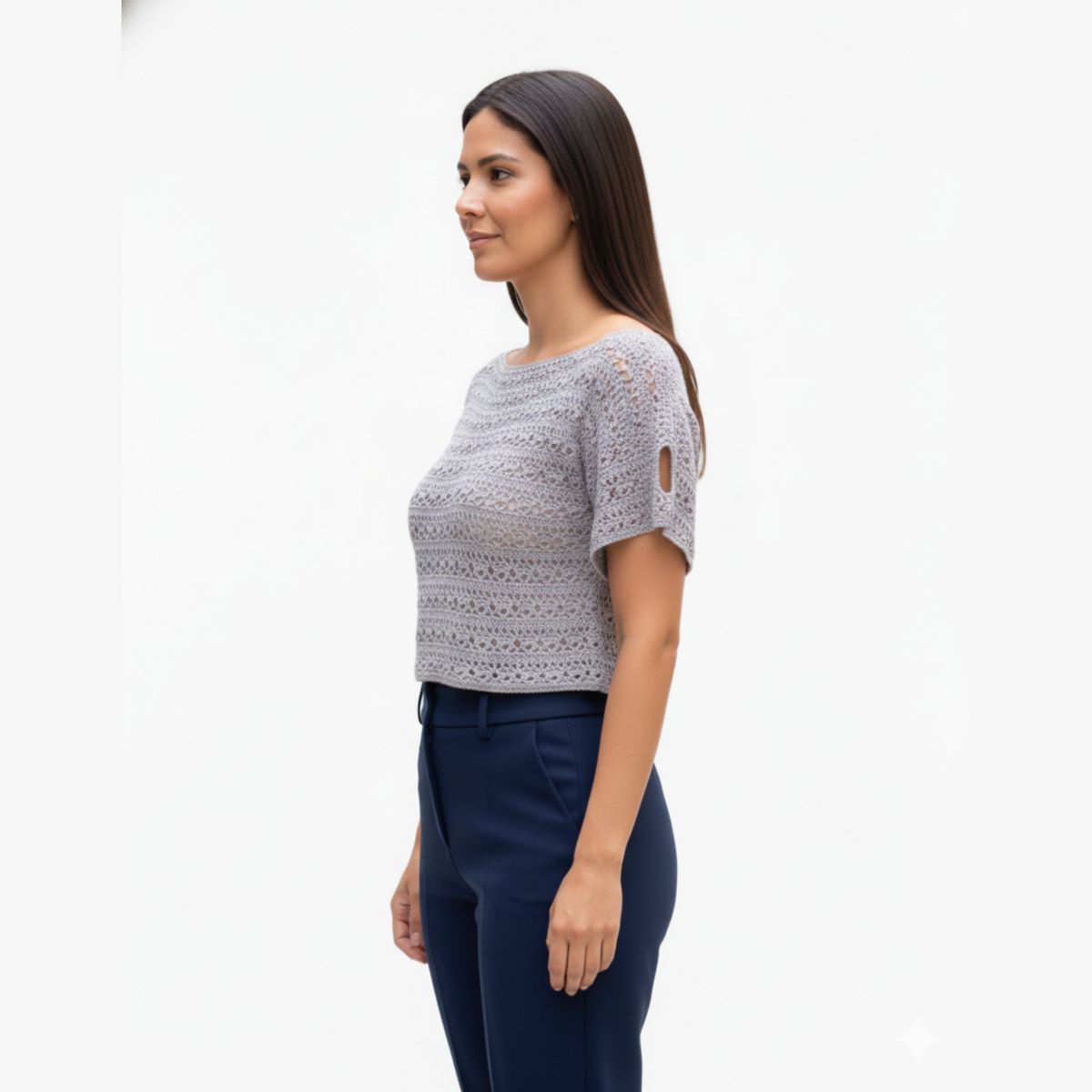 LUCYTA CREACIONES - Polera de Mujer Tejida a Crochet