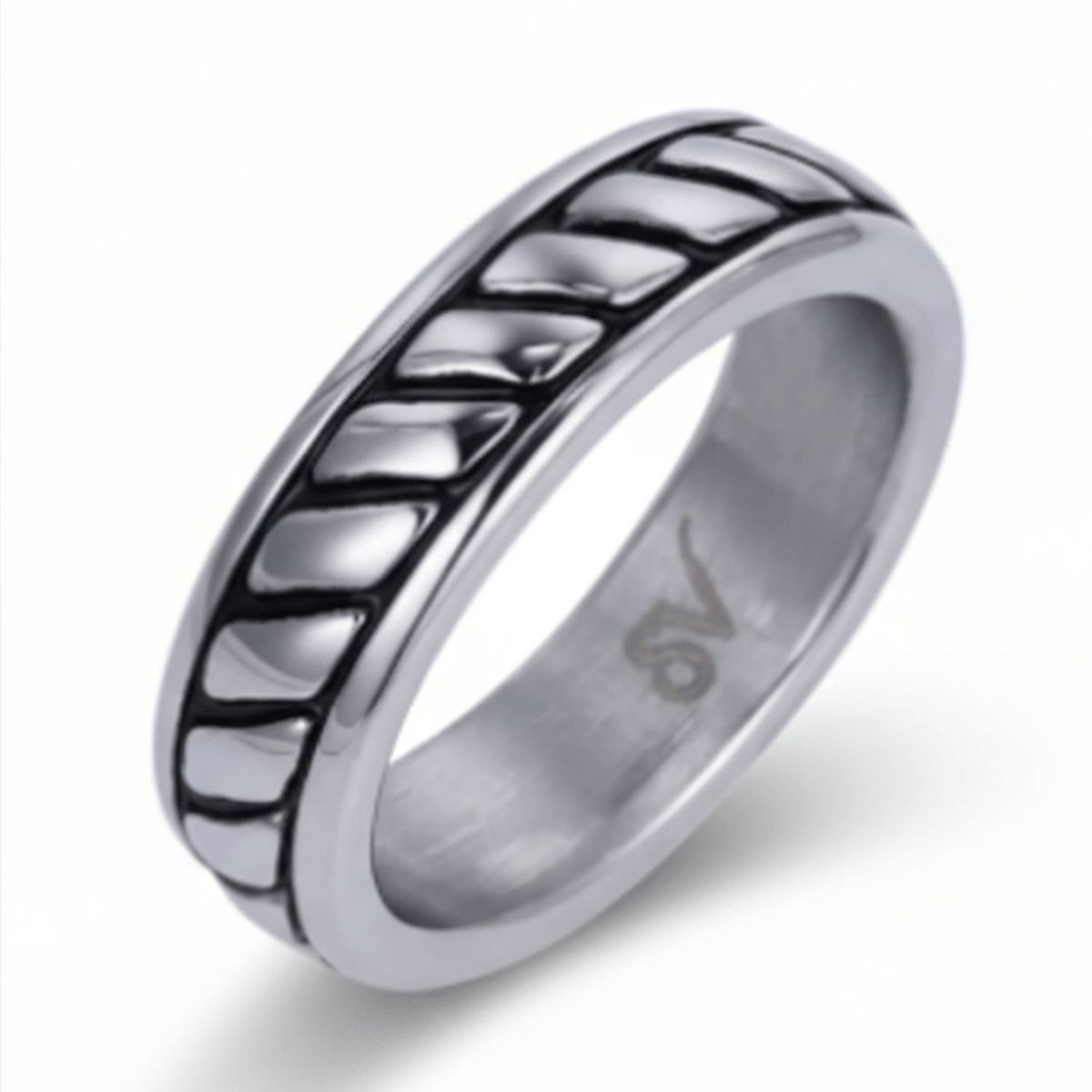 SAINT VENIK - Anillo Eros Masculino Plateado 8US Atraccion Saint Venik