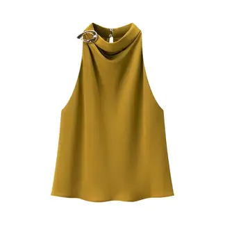 TIOZONEY - Polera Sin Mangas Mujer - Amarillo