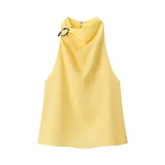 TIOZONEY - Polera Sin Mangas Mujer - Amarillo