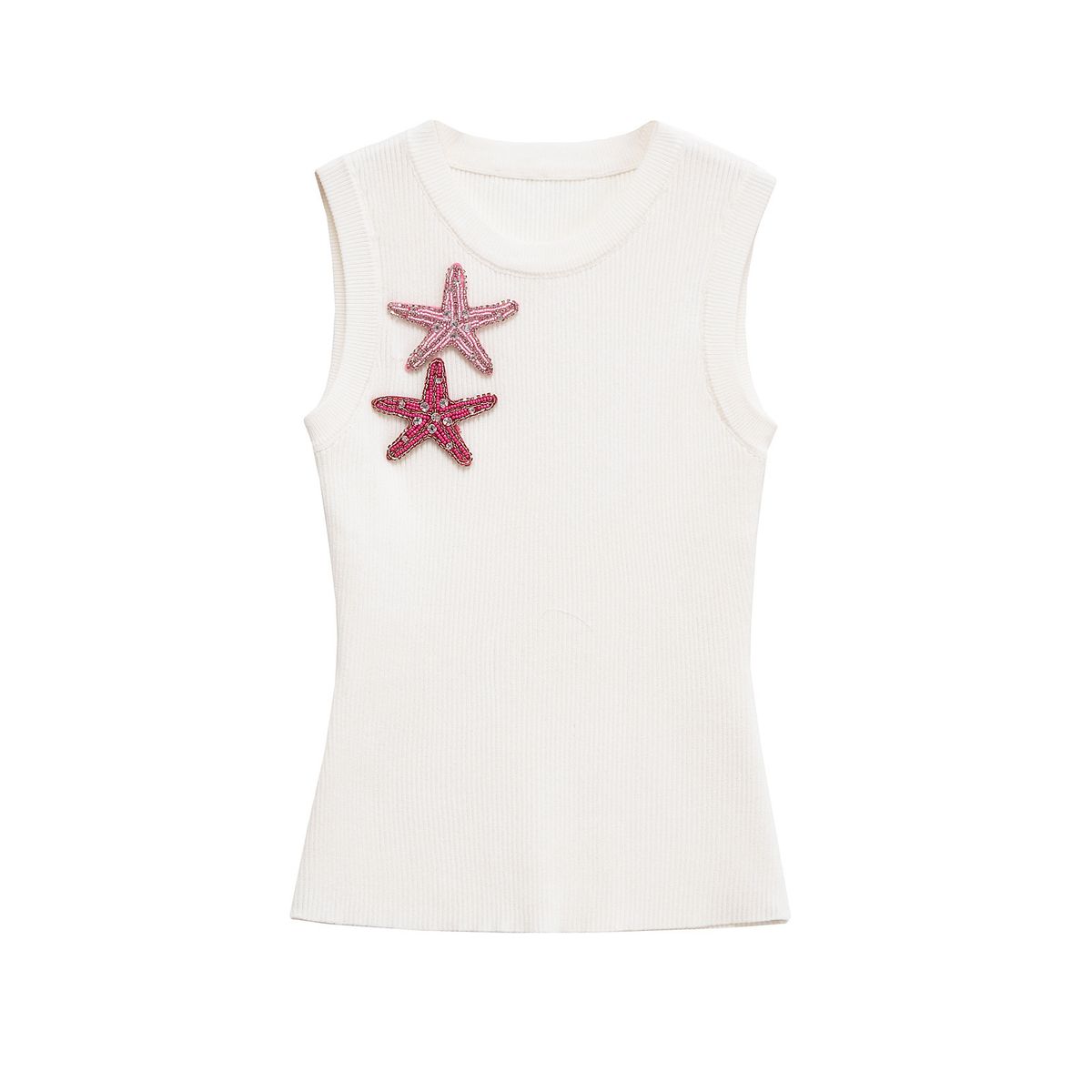 TIOZONEY - Polera Sin Mangas Mujer - Blanco