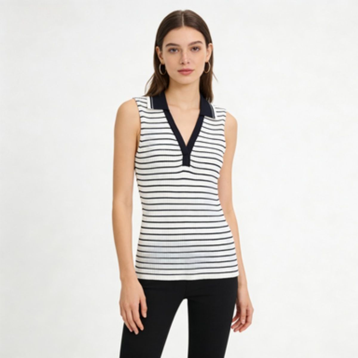 TIOZONEY - Polera Sin Mangas Mujer - Negro