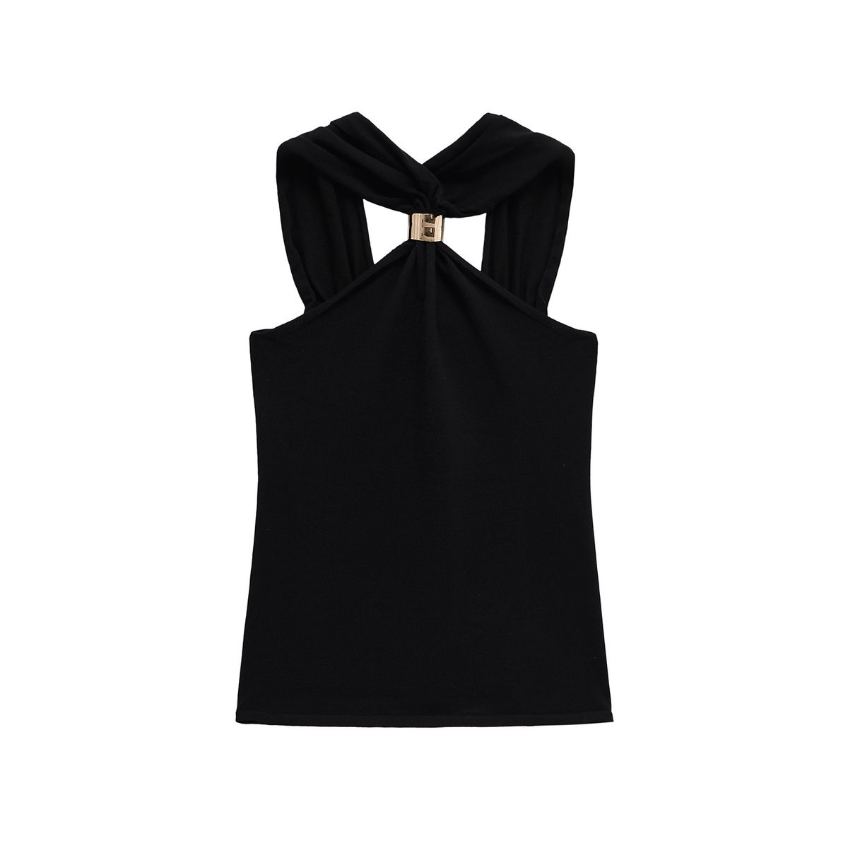 TIOZONEY - Polera Sin Mangas Mujer - Negro