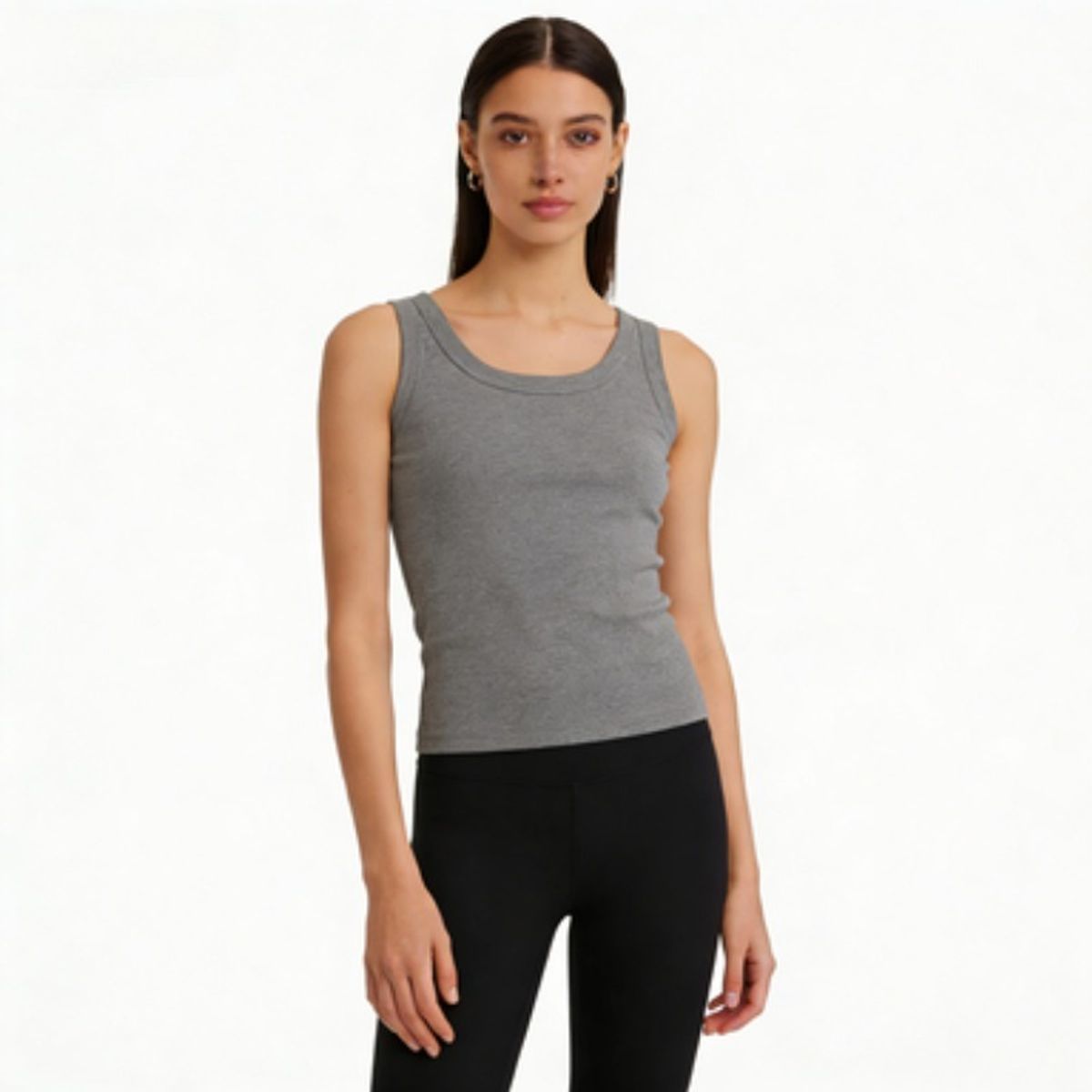 TIOZONEY - Polera Sin Mangas Mujer - Gris
