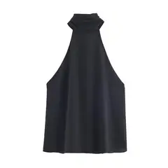 TIOZONEY - Polera Sin Mangas Mujer - Negro