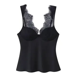 TIOZONEY - Polera Sin Mangas Mujer - Negro