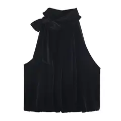 TIOZONEY - Polera Sin Mangas Mujer - Negro