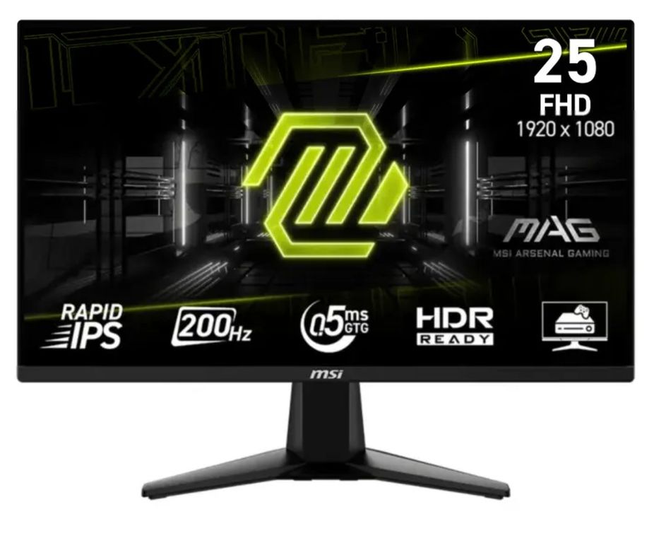 Monitor Gamer MSI MAG 255F E20 24.5″ Full HD Rapid IPS 200Hz 0.5ms
