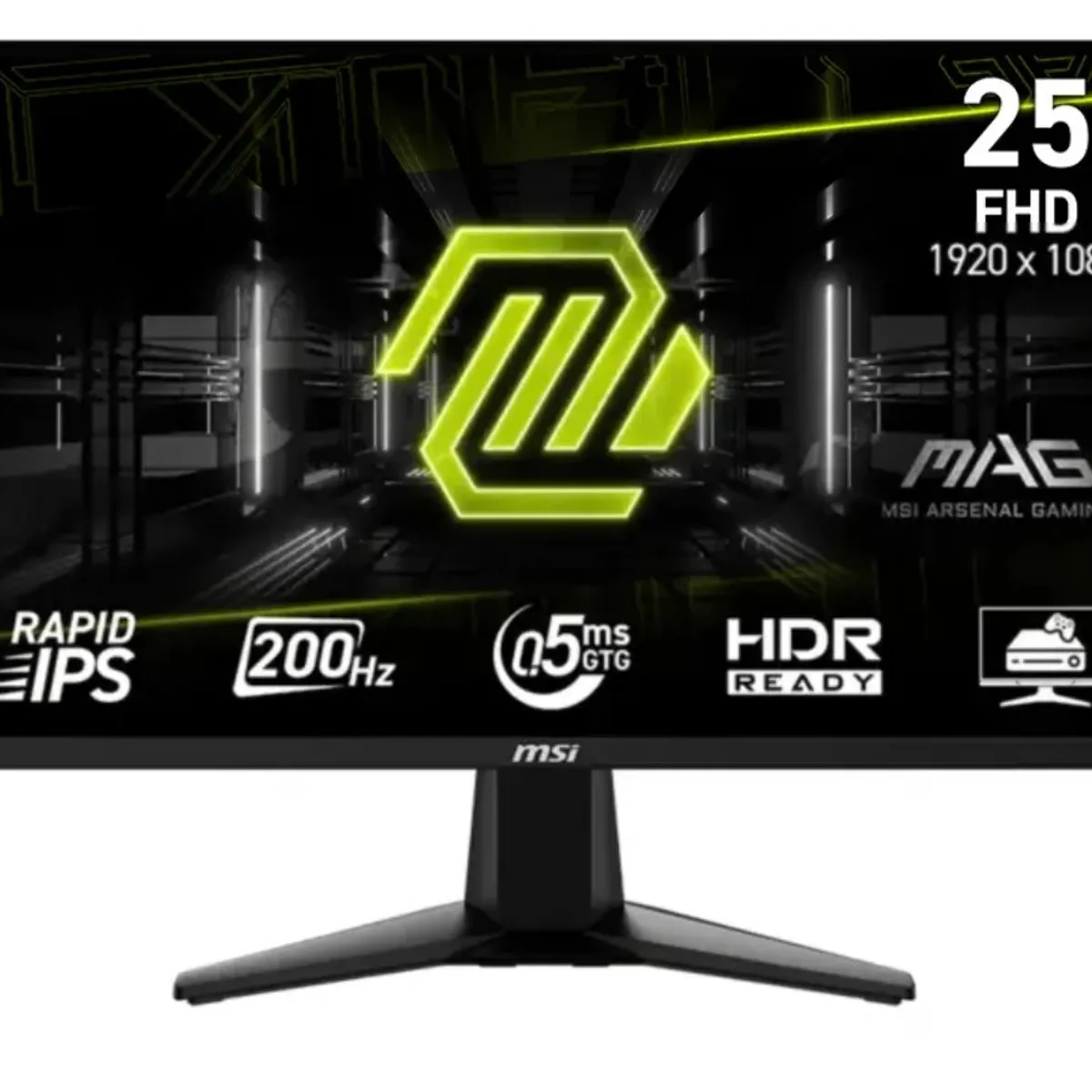 MSI - Monitor Gamer MSI MAG 255F E20 24.5″ Full HD Rapid IPS 200Hz 0.5ms