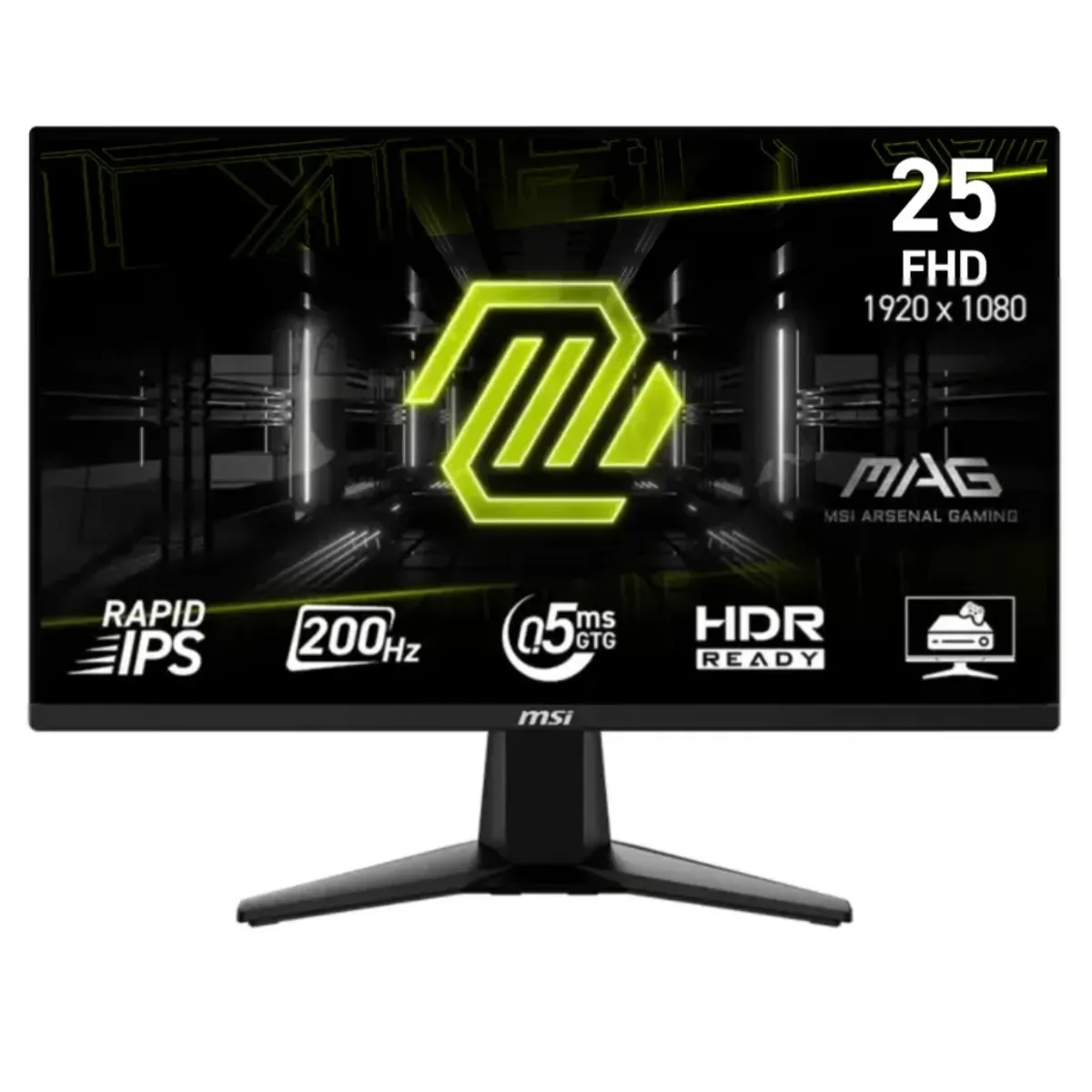 MSI - Monitor Gamer MSI MAG 255F E20 24.5″ Full HD Rapid IPS 200Hz 0.5ms