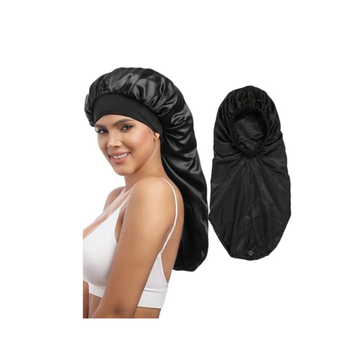 GENERICO - Gorro Satén Para Dormir, Suave Para Cabello Largo