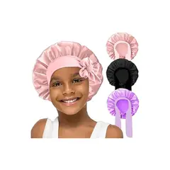 GENERICO - Gorro Satin De Dormir Cabello Rizado Y Liso Niña