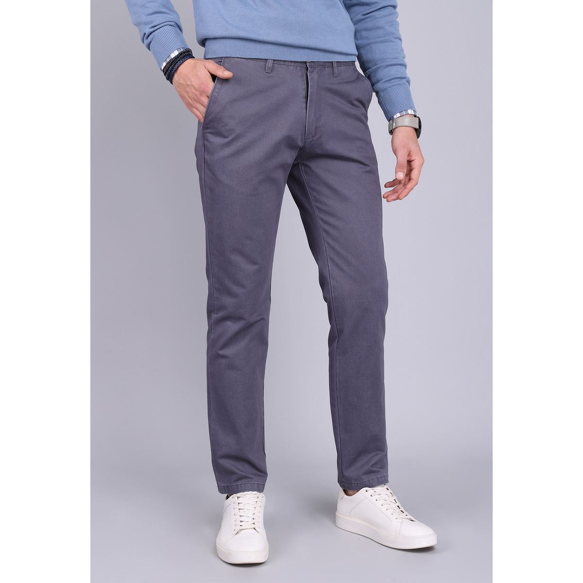 ARROW - Pantalón Chino Arrow Básico Regular Fit Gris ARROW