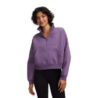Poleron UA Icon Fleece Oversized Morado Mujer