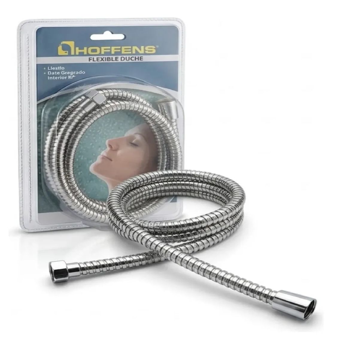 HOFFENS - Flexible Ducha 1,75 Mt Doble Grapeado Reforzado Epdm Hoffens