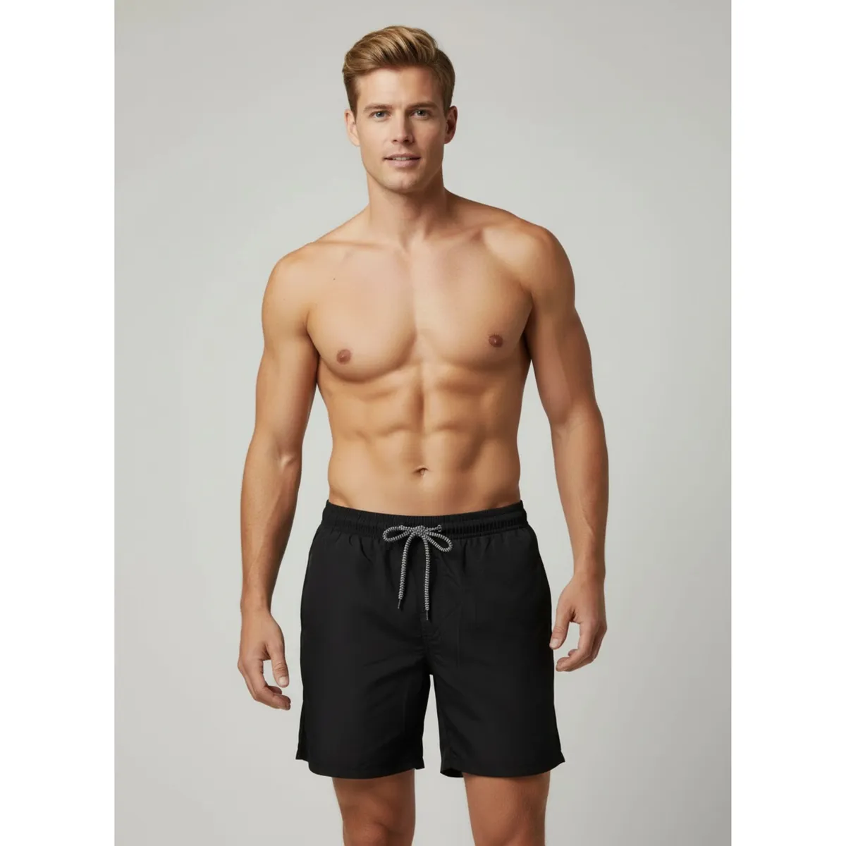 LIKE SHOP - Traje De Baño Hombre Forro Malla Colores Liso 1213