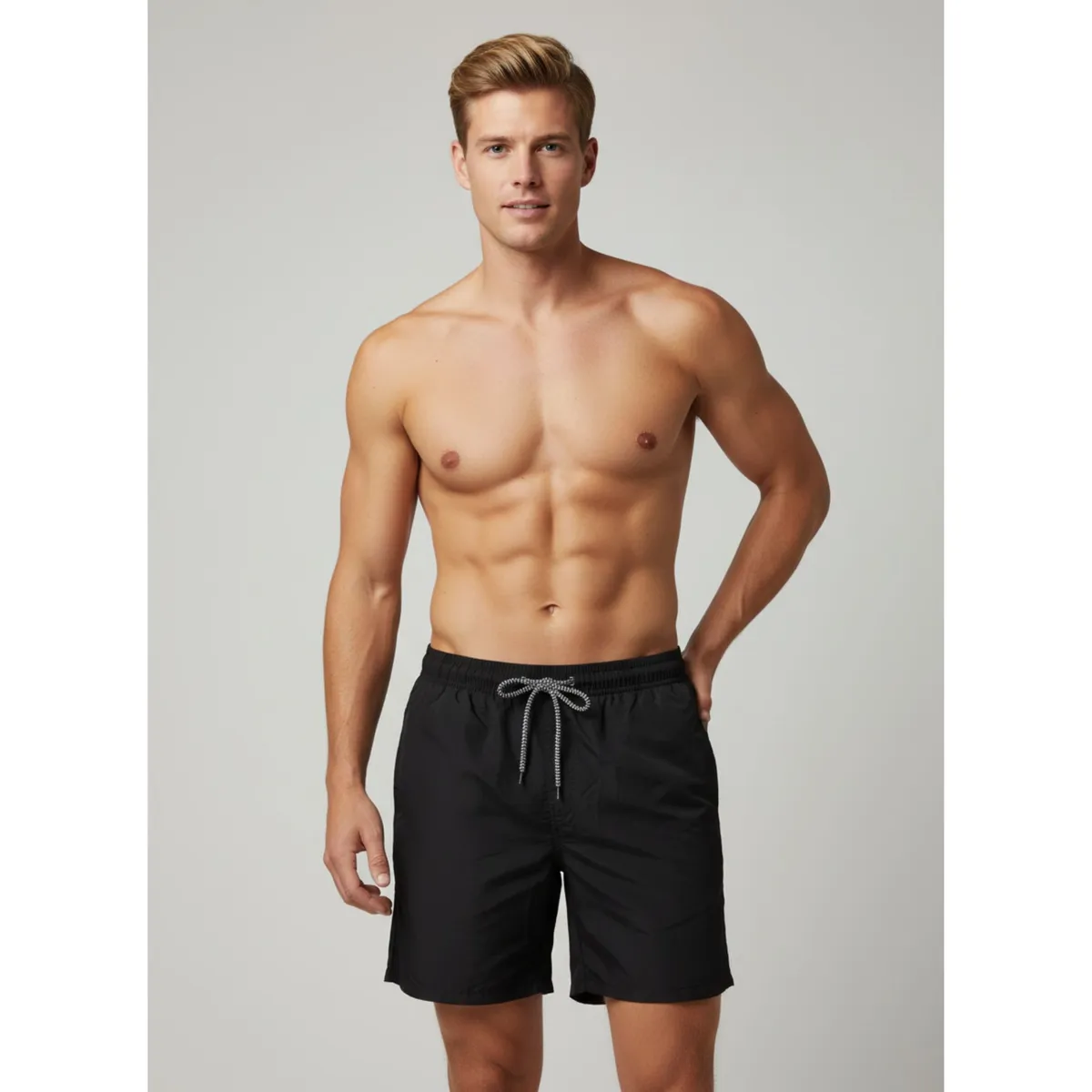 LIKE SHOP - Traje De Baño Hombre Forro Malla Colores Liso 1213