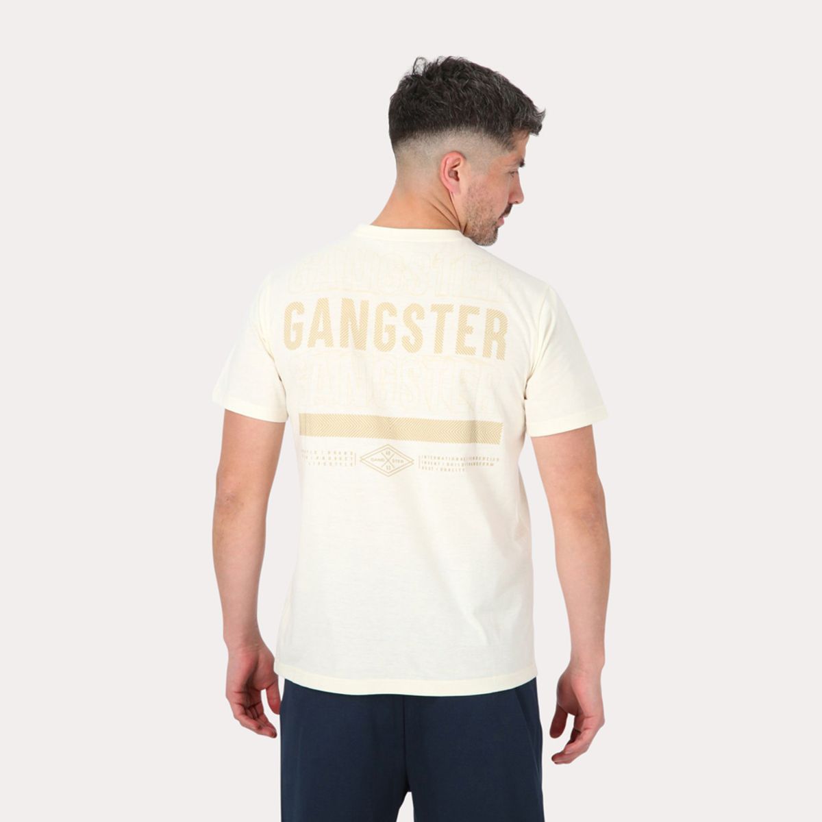 GANGSTER - Polera Mc Básica  Arpoa Blanco Gangster