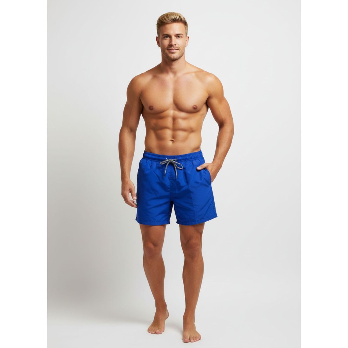 LIKE SHOP - Traje De Baño Hombre Forro Malla Colores Liso 1213