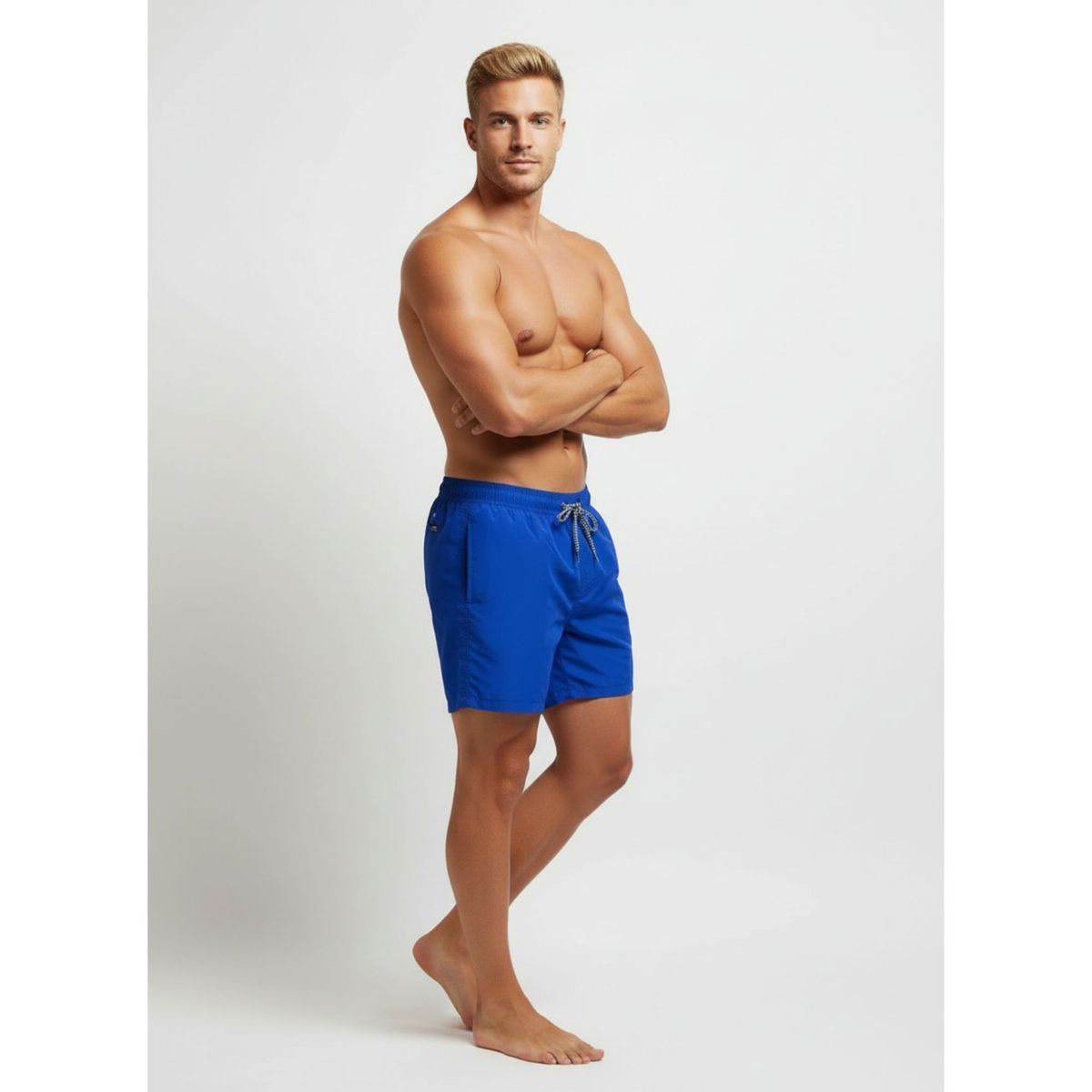 LIKE SHOP - Traje De Baño Hombre Forro Malla Colores Liso 1213