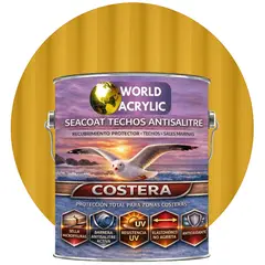 WORLD ACRYLIC - PINTURA TECHOS - SEACOAT TECHOS ANTISALITRE - AMARILLO OXIDO - GALON
