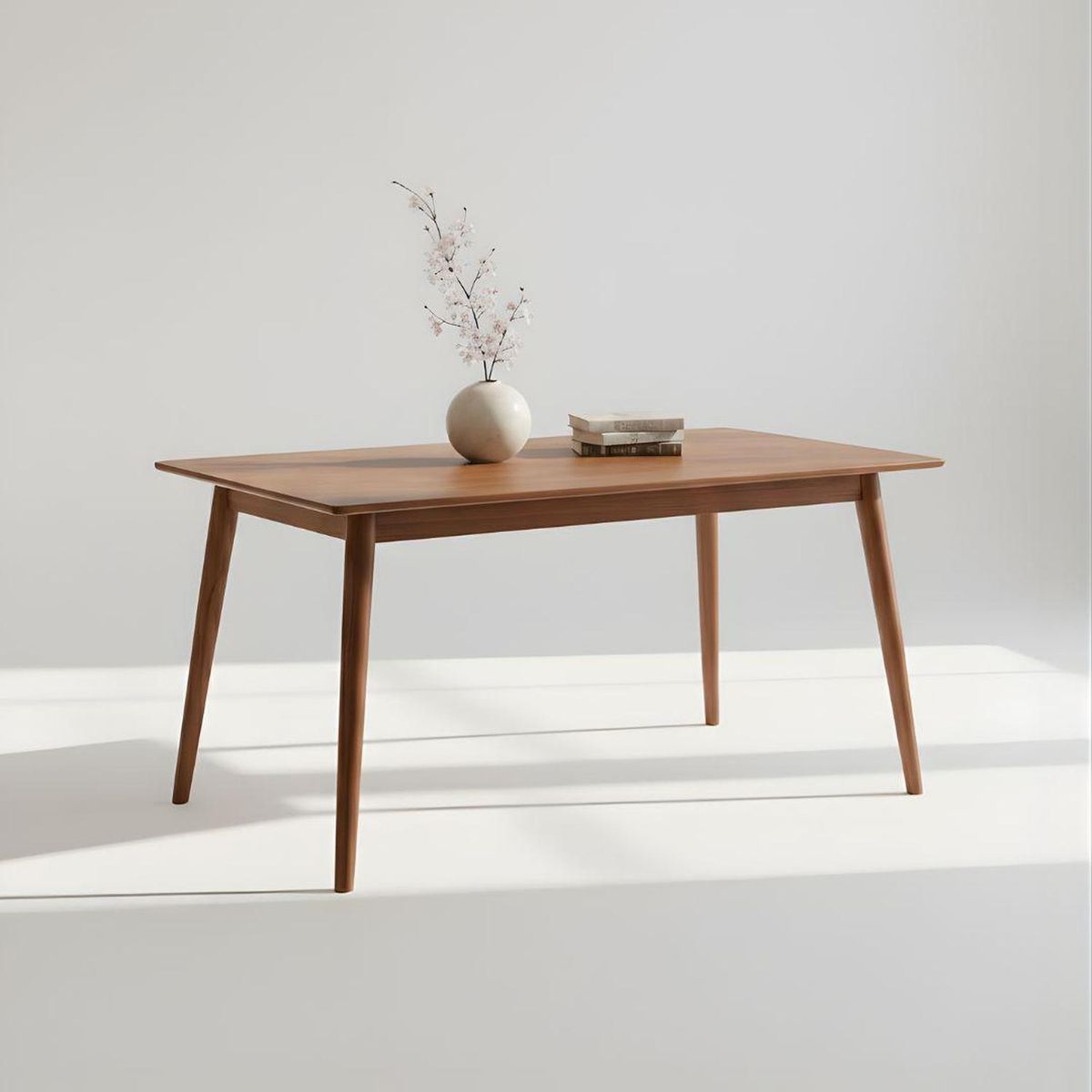 PANDALINO - Mesa Rectangular Cosmo 140x80 cm - Madera Oscura
