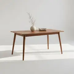 PANDALINO - Mesa Rectangular Cosmo 140x80 cm - Madera Oscura