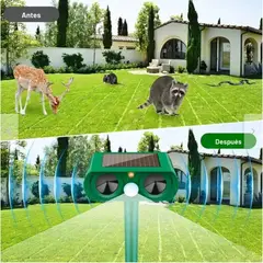 MOVI - Ahuyentador repelente de Animales con Carga Solar Ideal para Exteriores