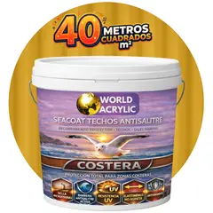 WORLD ACRYLIC - PINTURA TECHOS - SEACOAT TECHOS ANTISALITRE - AMARILLO OXIDO - TINETA 10L