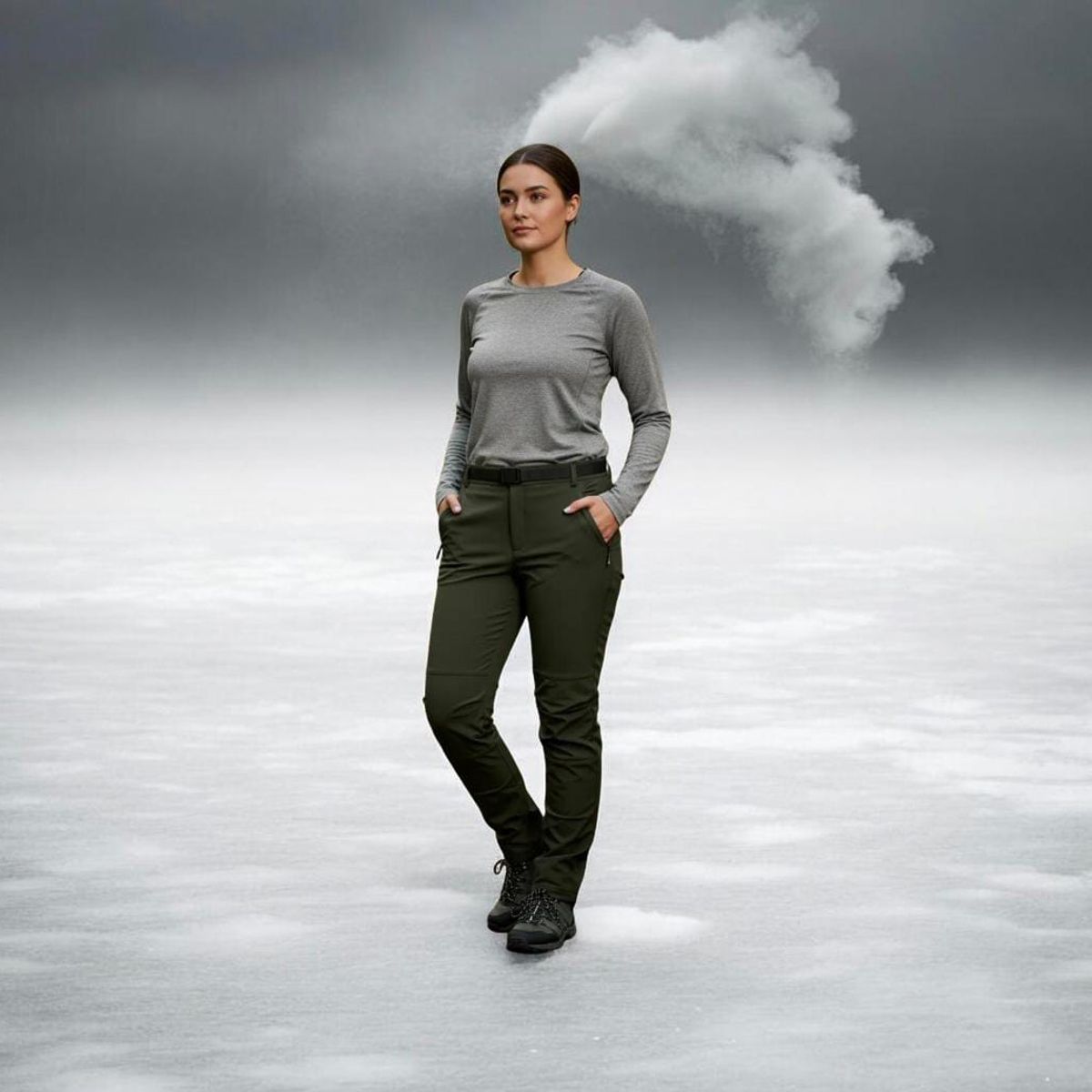 BLUE MOUNTAIN - PANTALON OUTDOOR PARA DAMA TERMICO IMPERMEABLE