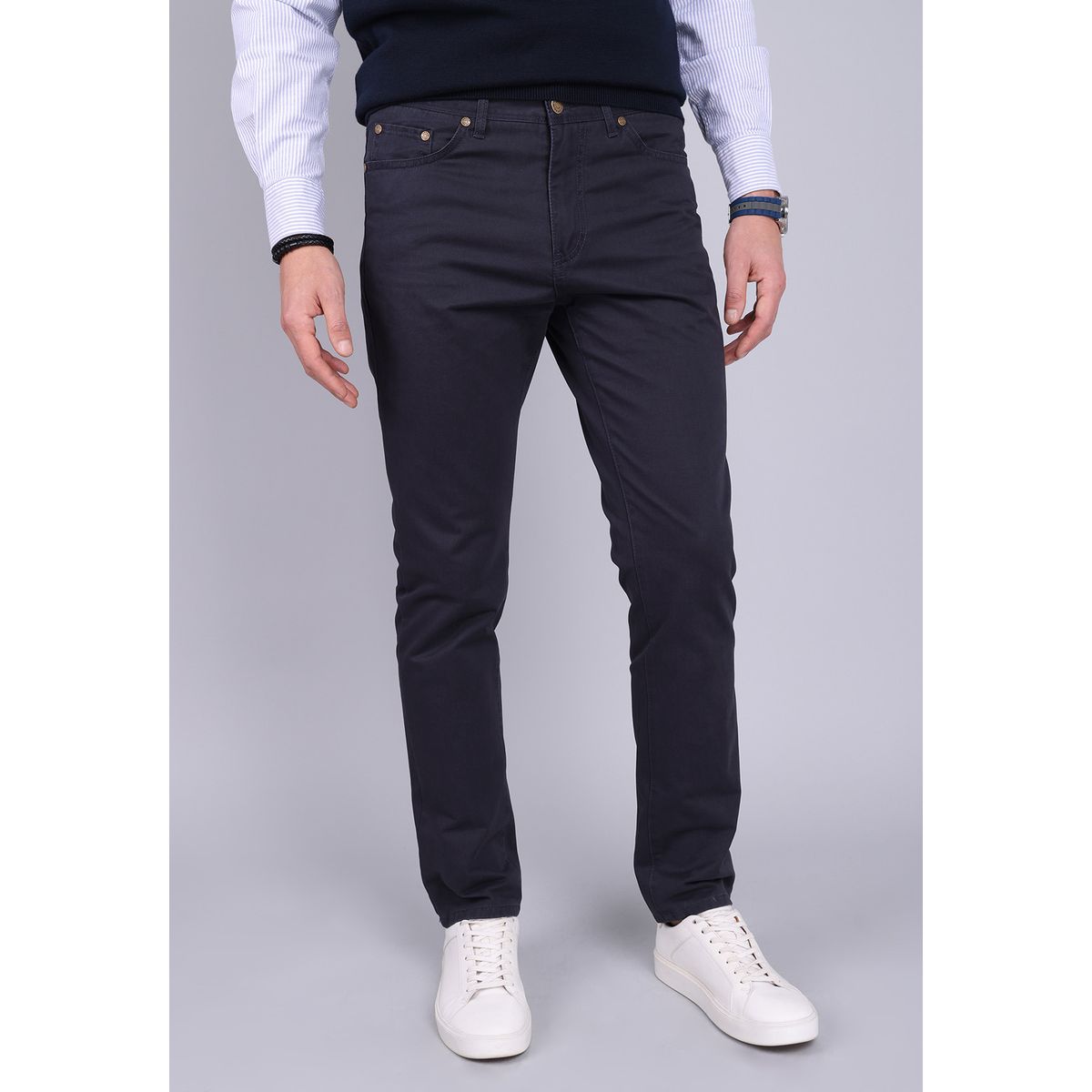 ARROW - Pantalón Hombre Arrow 5 Pocket Básico Regular Fit Azul ARROW