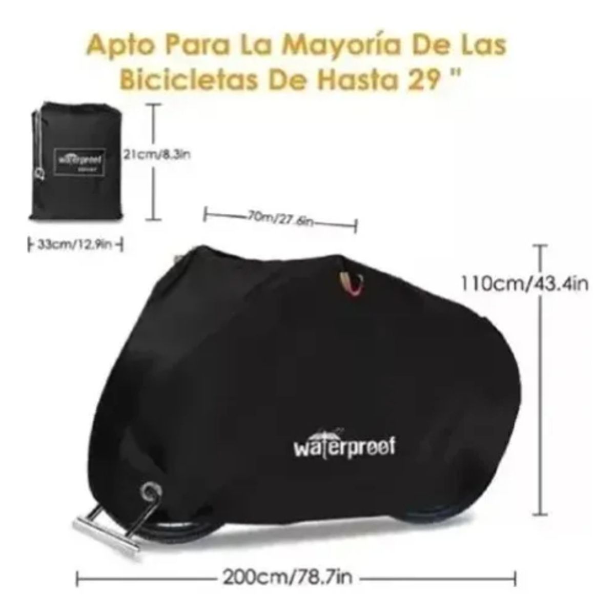 GENERICO - Funda Impermeable Para Bicicleta 110 X 200cm