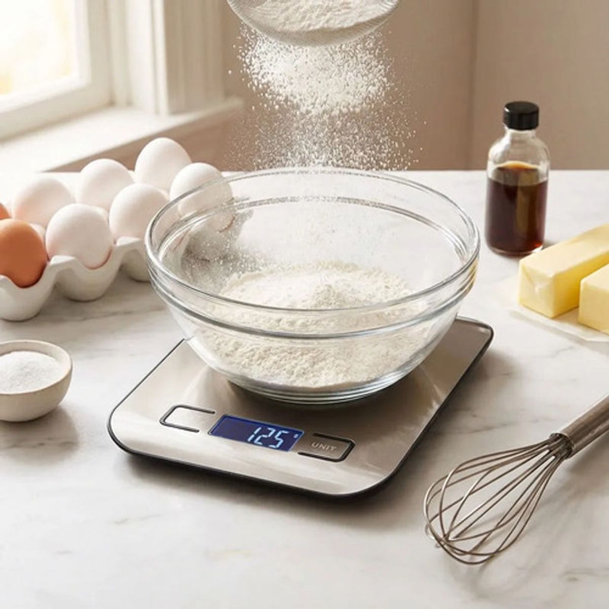 GENERICO - Balanza Pesa Digital Cocina Gramera Acero Inoxidable 5 Kilos Capacidad Máxima 5 G Color Plateado