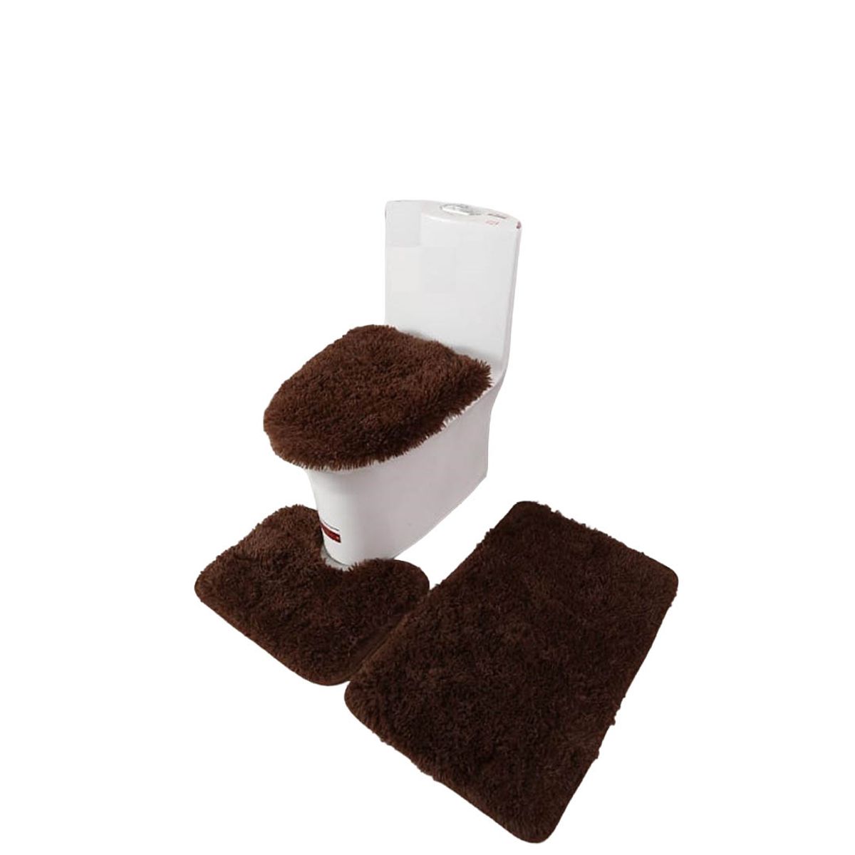 GENERICO - Set de Baño Peludo 3 Piezas Color A Elección