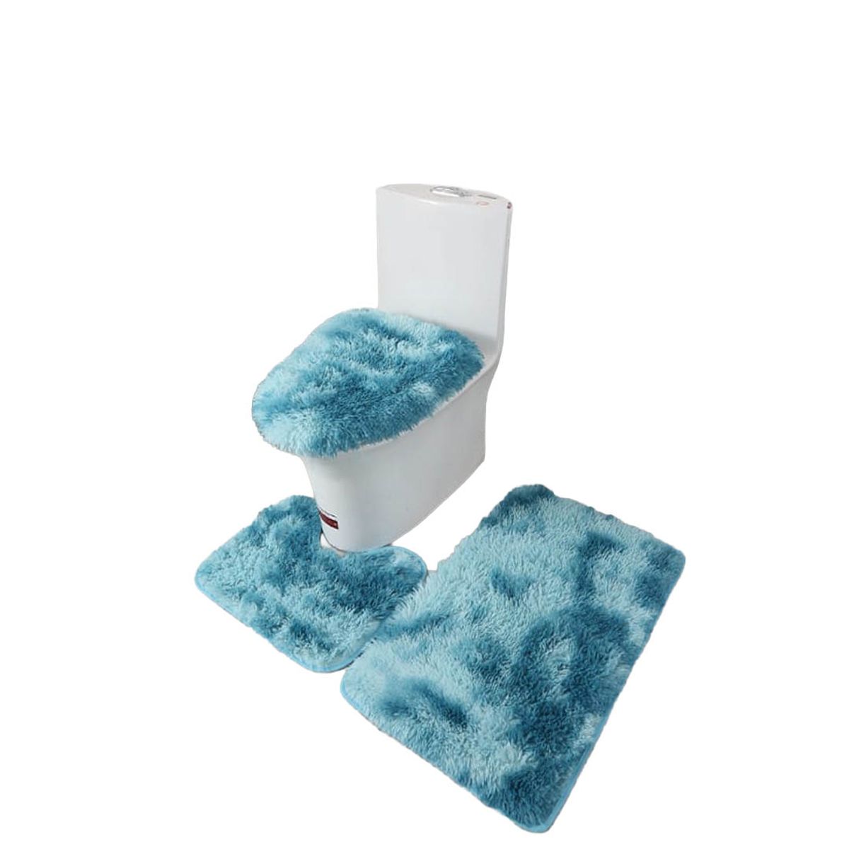 GENERICO - Set de Baño Peludo 3 Piezas Color A Elección
