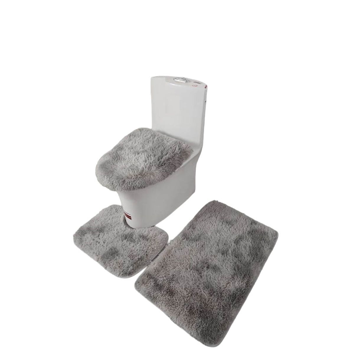 GENERICO - Set de Baño Peludo 3 Piezas Color A Elección