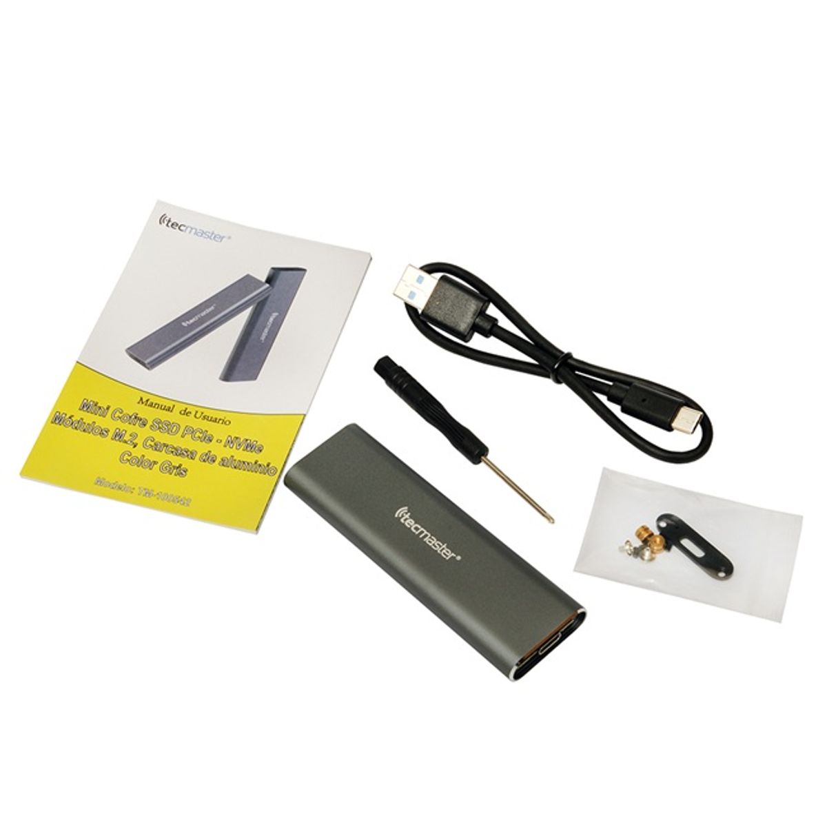 TECMASTER - TECMASTER MINI COFRE SSD PCIE - NVME PARA MODULOS M.2