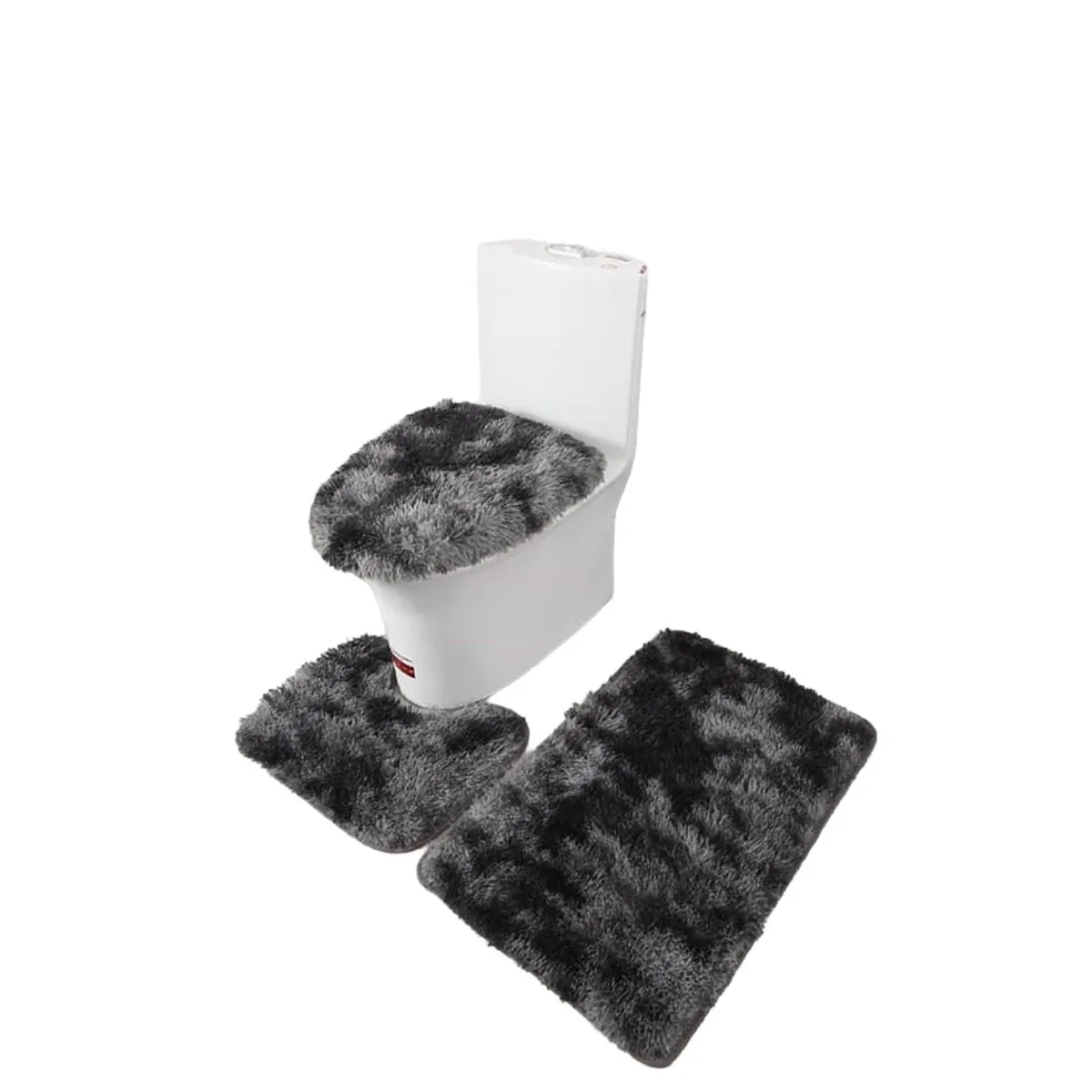 GENERICO - Set de Baño Peludo 3 Piezas Color A Elección