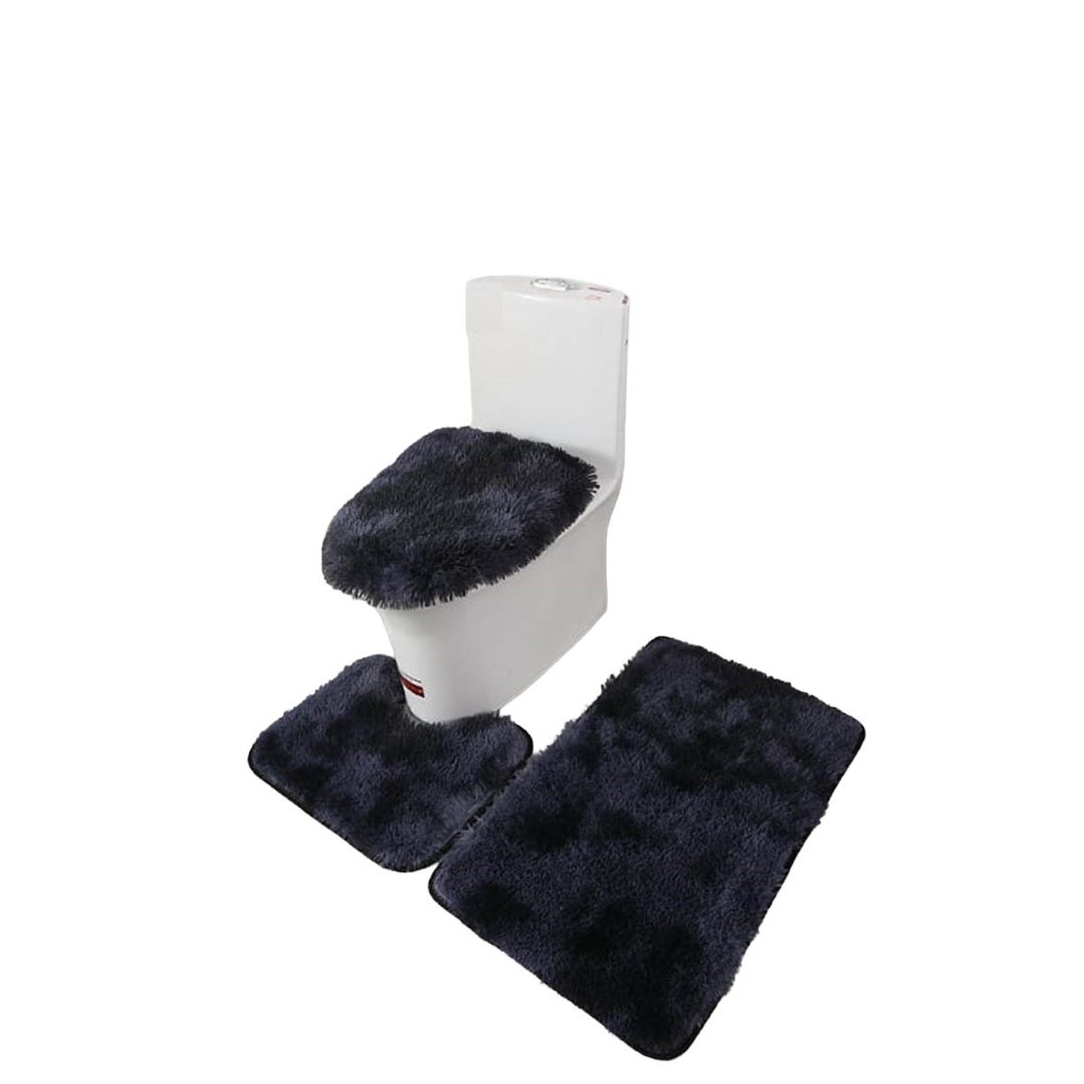 GENERICO - Set de Baño Peludo 3 Piezas Color A Elección