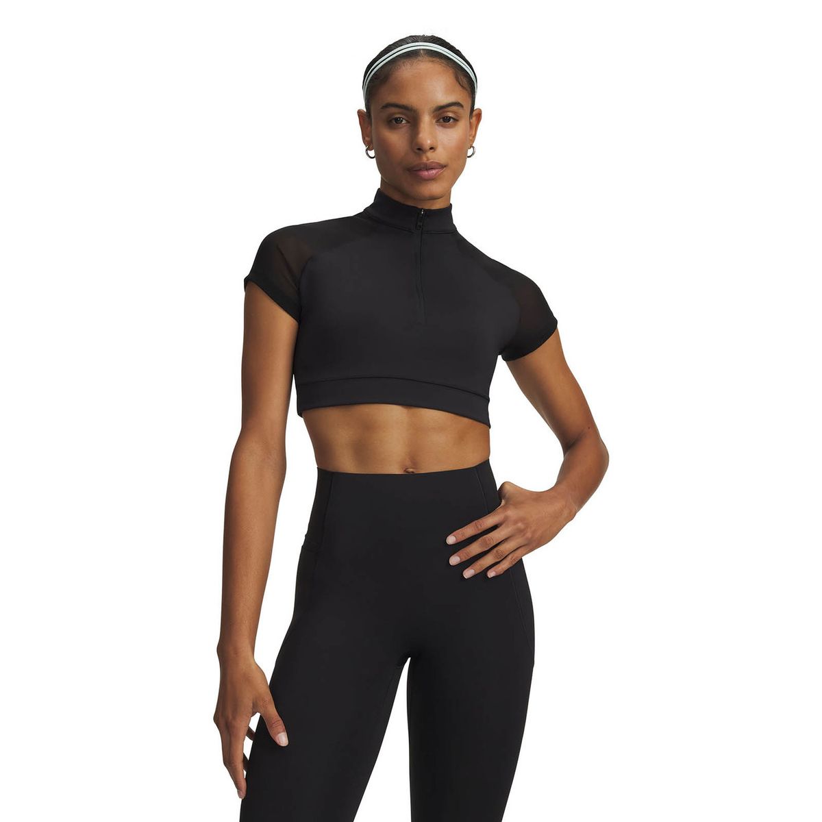 UNDER ARMOUR - Polera M/C UA Vanish Elite Crop Negro Mujer UNDER ARMOUR